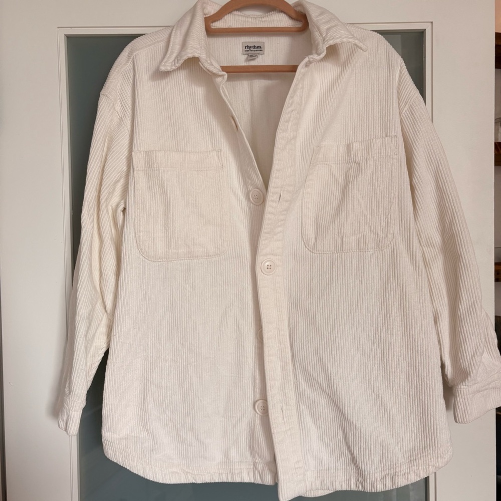 Off White Corduroy Shacket
